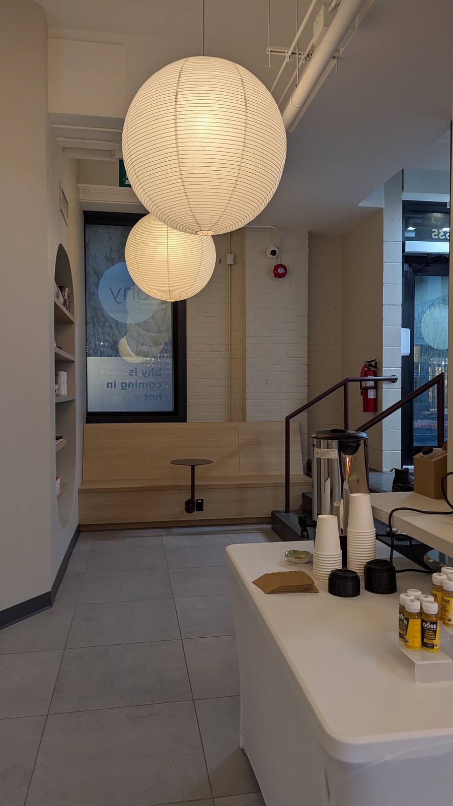 BHY Broadview Hot Yoga studio interior with warm lighting